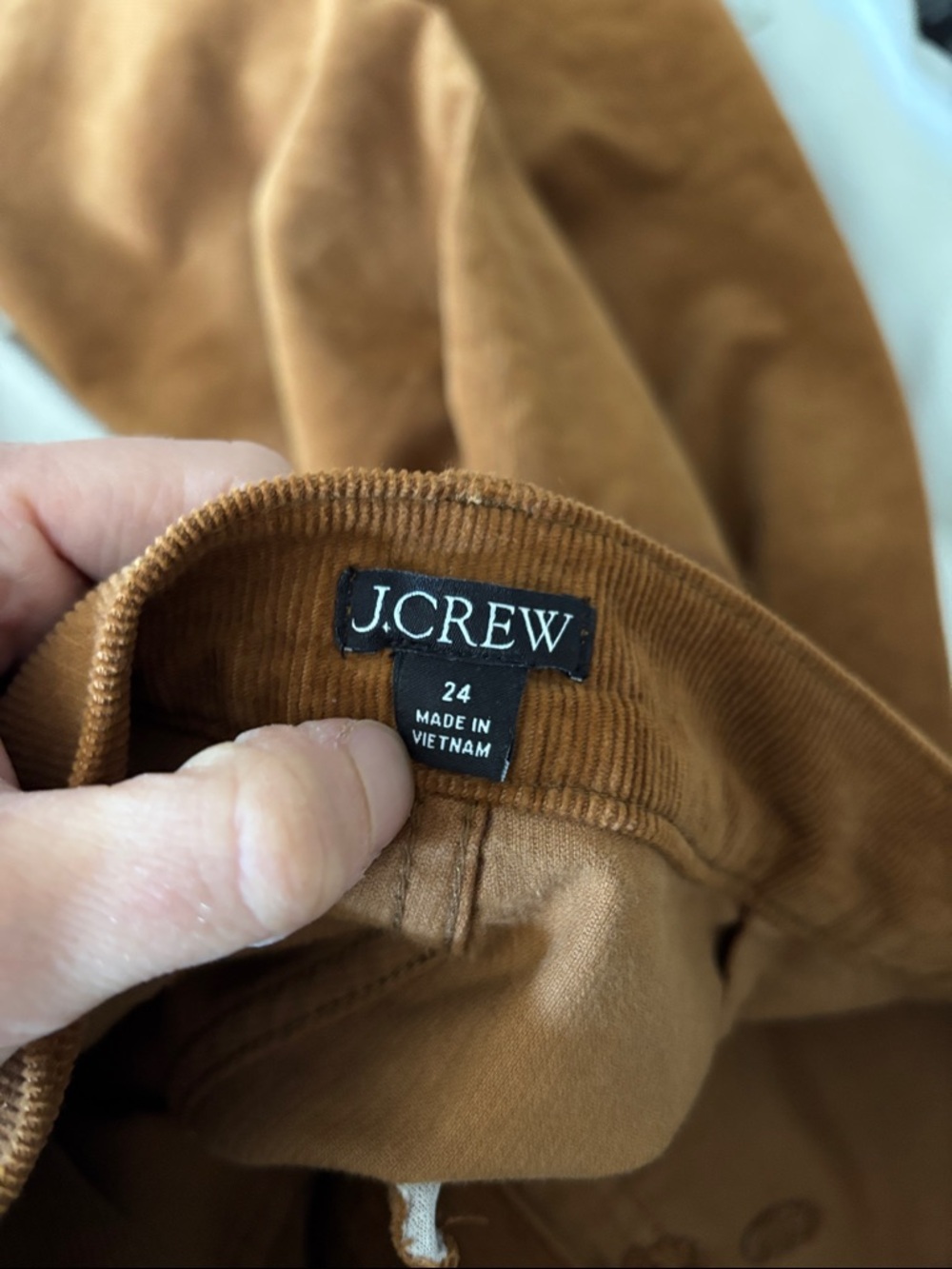 J Crew Sailor Slim Wide Leg Corduroy Pant Stretch‎ Size 24 Rust Brown - Picture 5 of 6